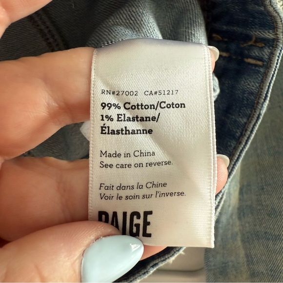 Paige light blue distressed denim jean jacket - Small - Picture 4 of 4